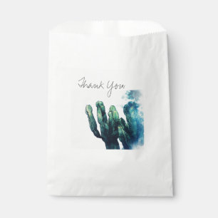 Thank You Green Cactus Drawing Favour Bag