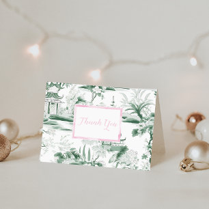 Thank You Green Chinoiserie Folded Card