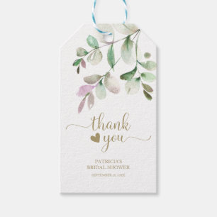 Thank You - Greenery Eucalyptus Watercolor Gift Ta Gift Tags