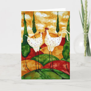 Thank You Greeting Card - Tuscan Rooster