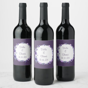 Thank You Greetings Gift Present Red White Rose Wine Label