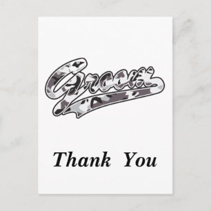 Thank You/Groom Postcard