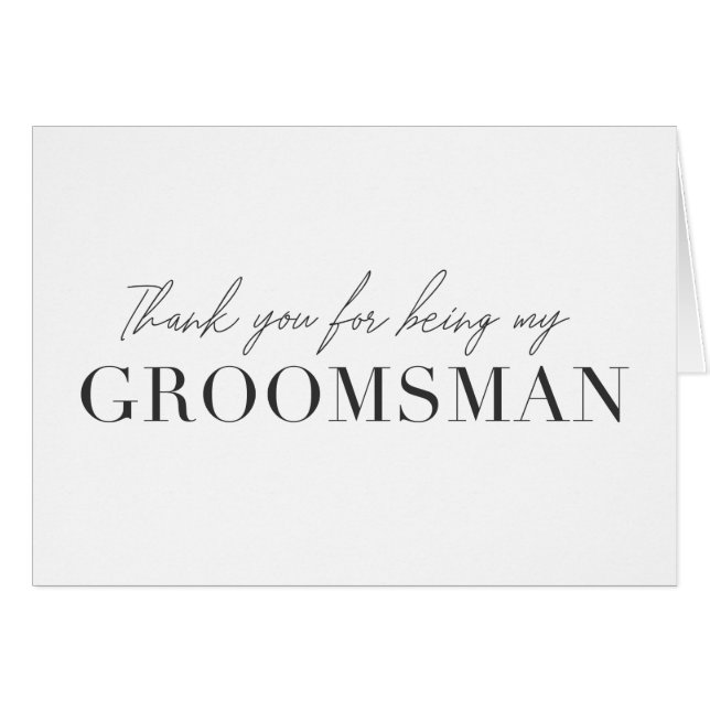 THANK YOU GROOMSMAN CARD (Front Horizontal)