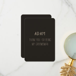 Thank you Groomsman Card