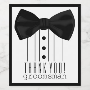 Thank You Groomsman Wine Label