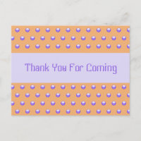 Thank You Guest Baby Shower Blue Peach Polka Dot