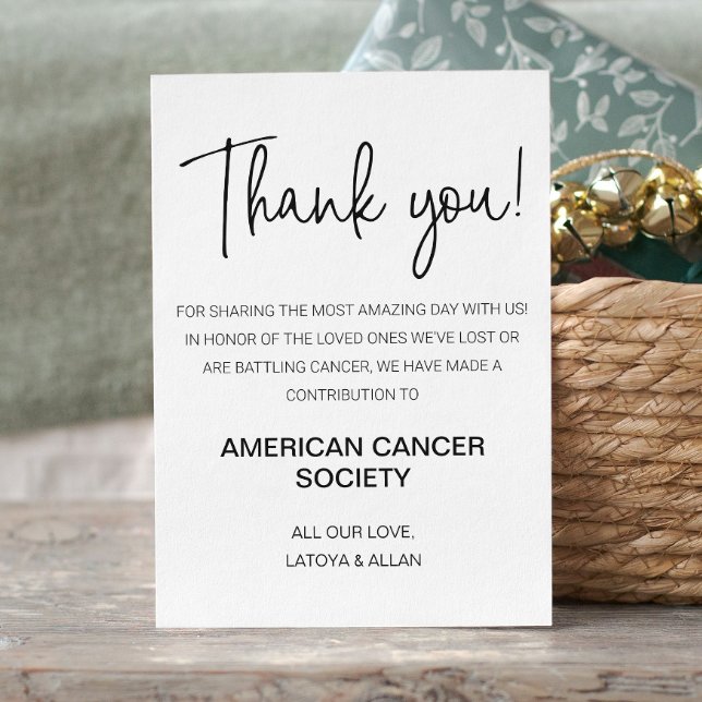 Thank You Guests Donation To Charity Wedding (Creator Uploaded)