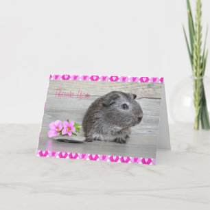 Thank You Guinea Pig Card for a girl