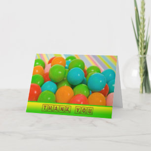 Thank You Gum Balls Card