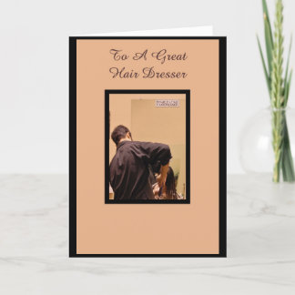 Thank You Hair Dresser Card