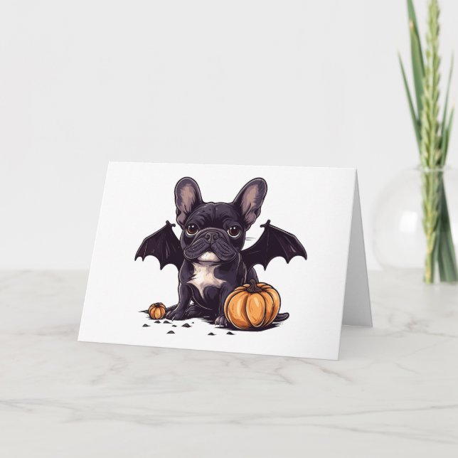 Thank You Halloween French Bulldog Bat Pumpkins (Front)