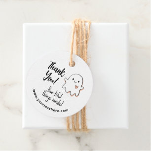 Thank You Halloween Friendly Ghost Favour Tags