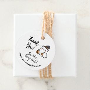 Thank You Halloween Trick Or Treat Ghost Favour Tags
