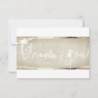 "Thank you" Hand-written Rustic