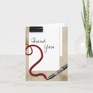 Thank you handwritten school stationery card
