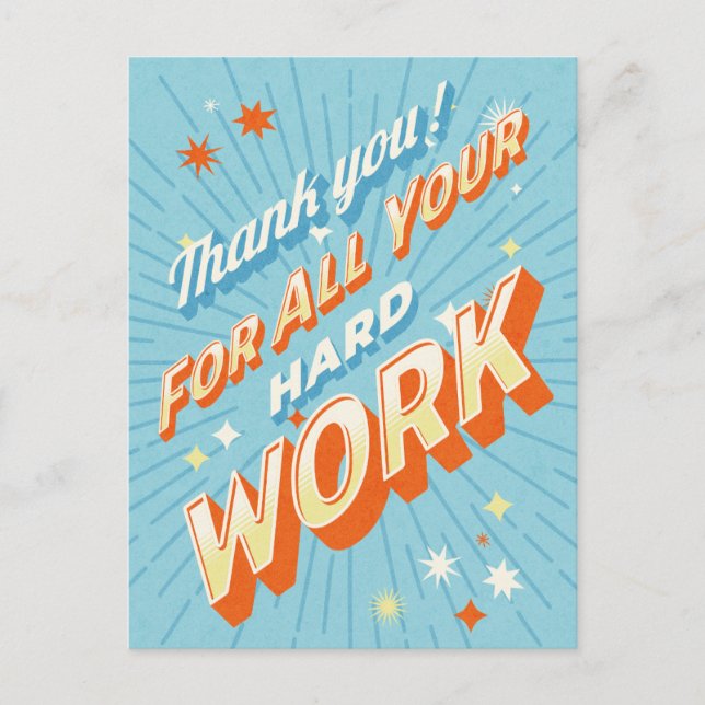 Thank You Happy Administrative Professionals Holiday Postcard (Front)