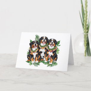 Thank You Hawaiian Bernese Mountain Dogs Card