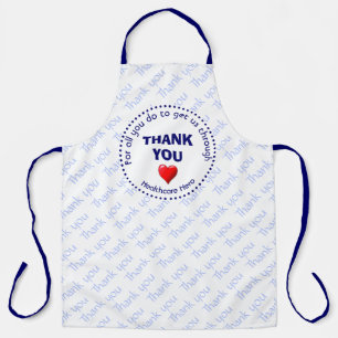 THANK YOU Healthcare Hero Customisable BLUE Apron
