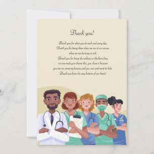 Thank You Healthcare Workers Card