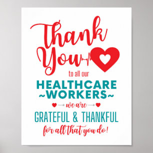 Thank You Healthcare Workers Poster