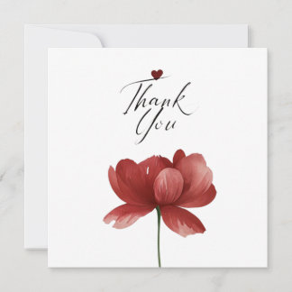 Thank You, Heart A Quiet Thank You Gratitude in Bl Invitation