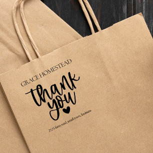 Thank You Heart Farmers Market Add Name Rubber Stamp