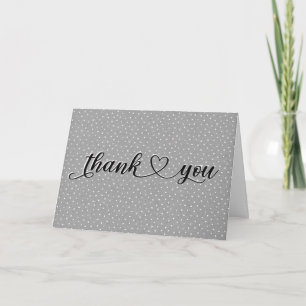 Thank You Heart On Swiss Dots Card