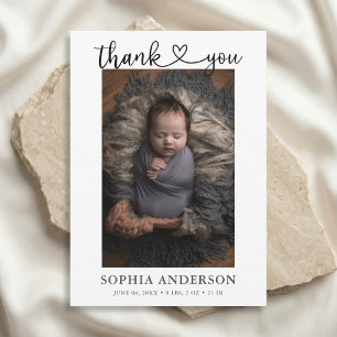 Thank You Heart Script Photo Announcement