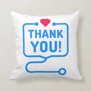 Thank You Heart Stethoscope Cushion