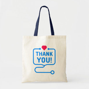 Thank You Heart Stethoscope Tote Bag