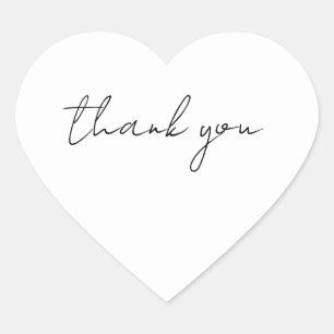 Thank you heart sticker