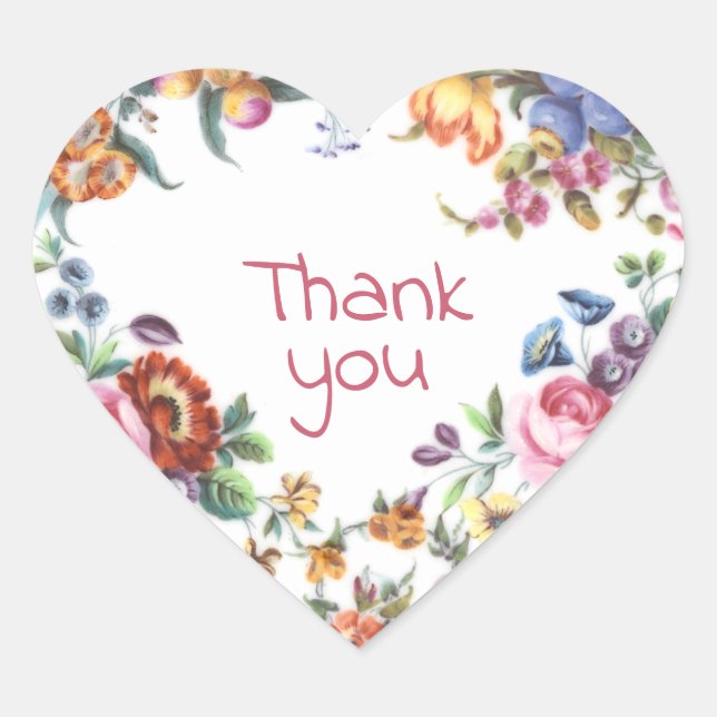 Thank you heart sticker (Front)