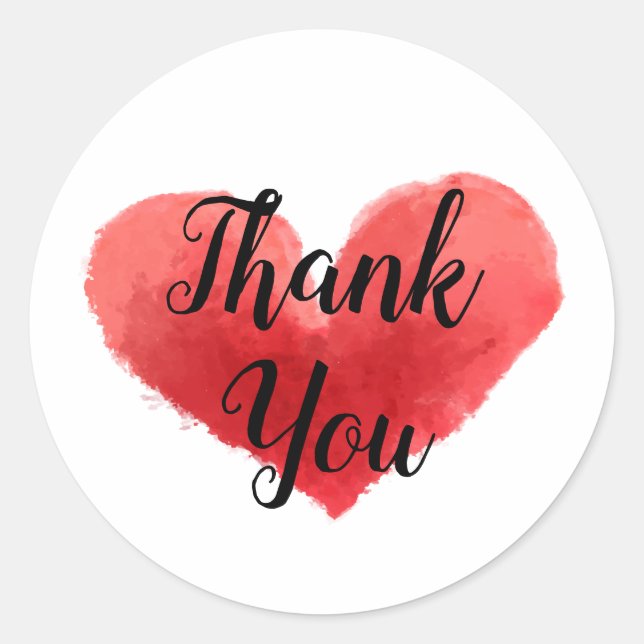 Thank you Heart Sticker (Front)