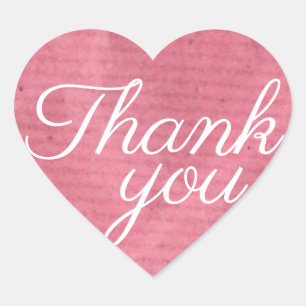 Thank you heart sticker