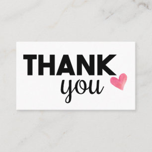 Thank you heart unique business cards