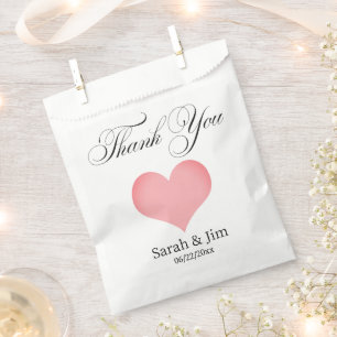 Thank you heart Wedding favour bags