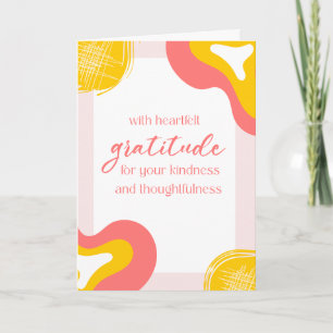 Thank You Heartfelt Gratitude Elegant Modern Card