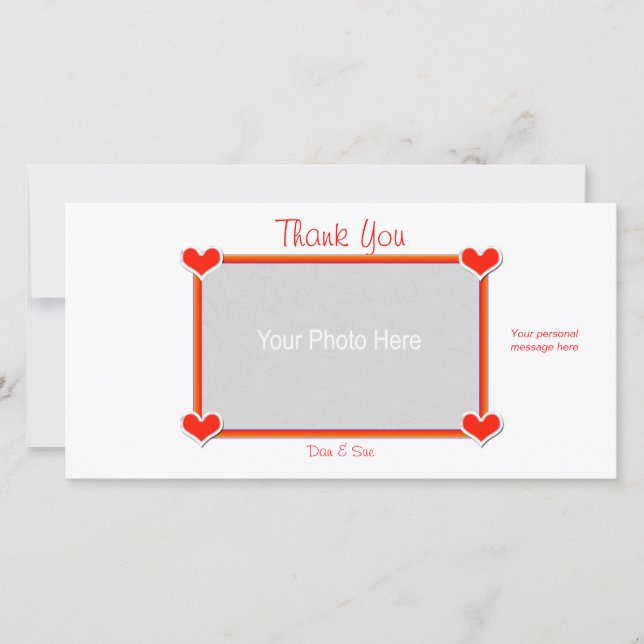 Thank You Hearts 4 You Card (Front)