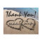 Thank You Hearts In Sand Wedding Beach Postcard