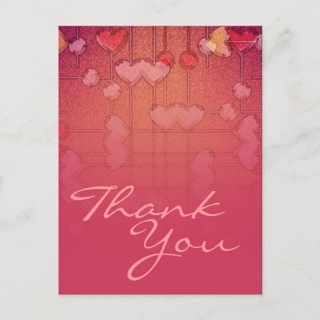 Thank You Hearts Postcard (Front)