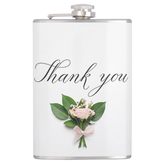 Thank You  Hip Flask (Front)