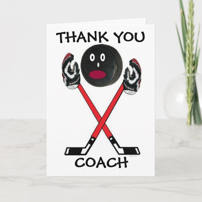 Thank You Hockey Coach Card (Front)