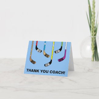 Thank You Hockey Coach Colourful Hockey Sticks