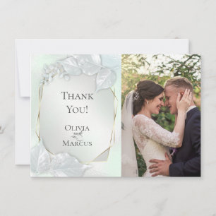 THANK YOU Honeydew Shimmer PHOTO Frame Card