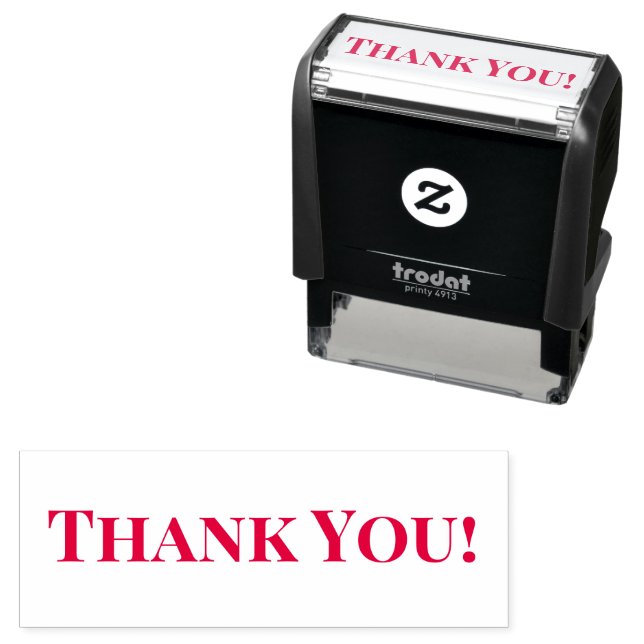 Thank You! in Caps or Your Message Self-inking Stamp (In Situ)