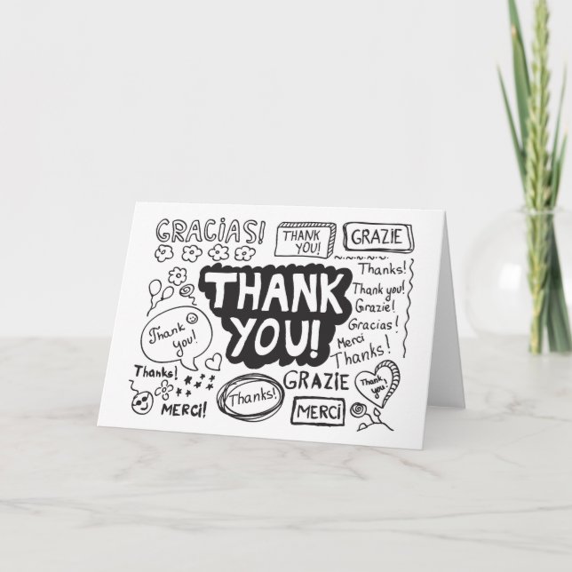 Thank You In Different Languages Card (Front)