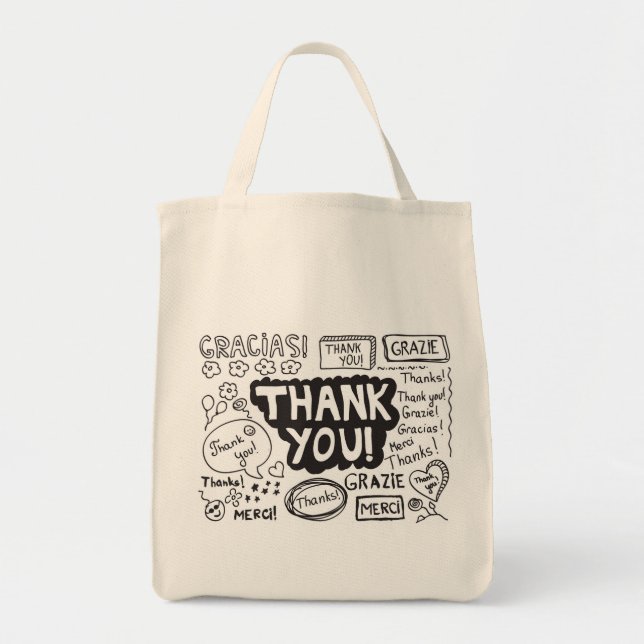 Thank You In Different Languages Tote Bag (Front)