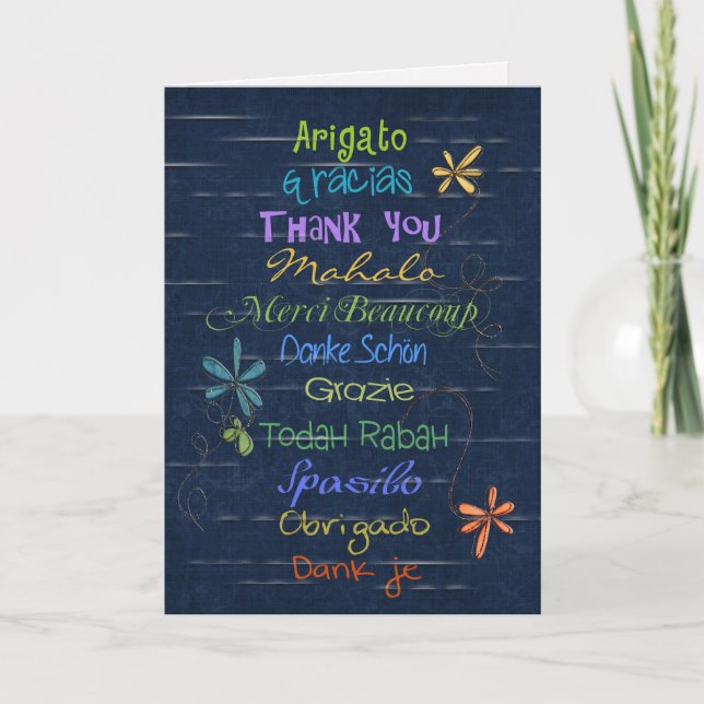 Thank You in foreign languages Card (Front)