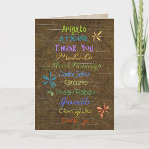 Thank You in foreign languages Card