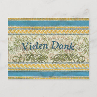 Thank You in German, Vielen Dank Postcard